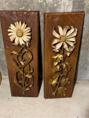 Vintage Syroco Floral Wall Plaques